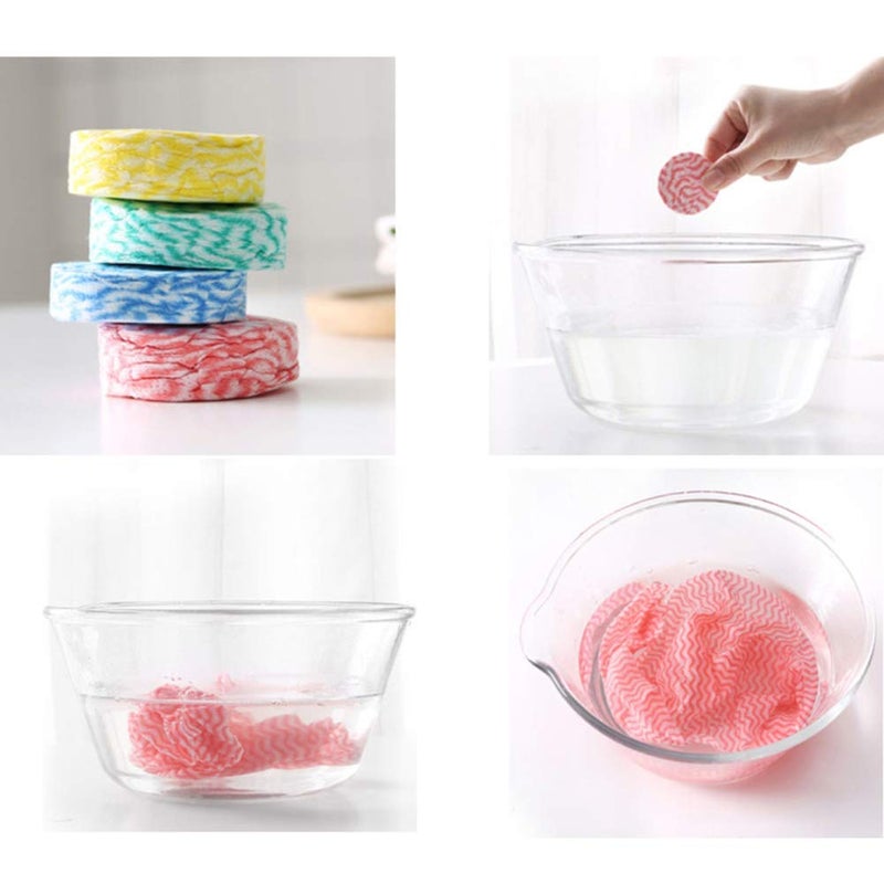 DDJYP Compressed Washcloth Towels, 20 Pcs Mini, Pure Cotton, Portable, Disposable, Travel, Camping and Hiking, Red, Blue, Green, Yellow - Image 4